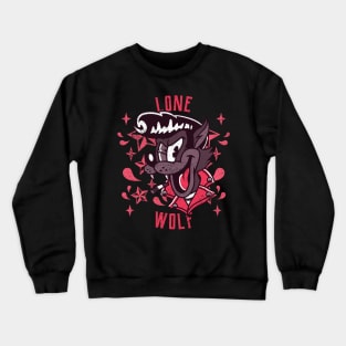 Cool Vintage "Lone Wolf" Rockabilly Crewneck Sweatshirt